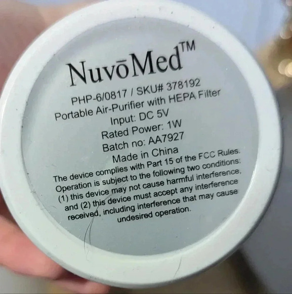 NuvoMed™ Portable Air Purifier with HEPA Filter (New) - Picture 11 of 15